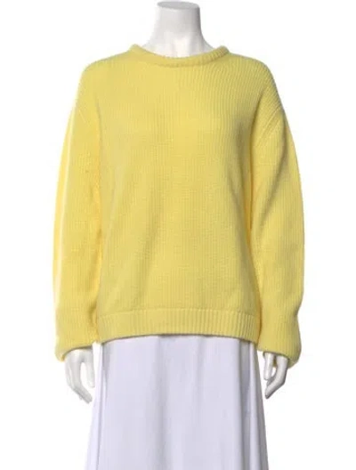 Pre-owned Kule Wool Crew Neck Sweater In Yellow