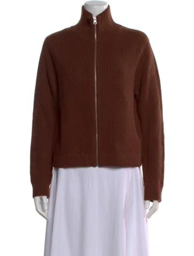 Pre-owned Kule Wool Mock Neck Sweater In Brown