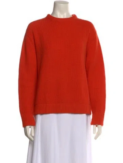 Pre-owned Kule Wool Mock Neck Sweater In Orange