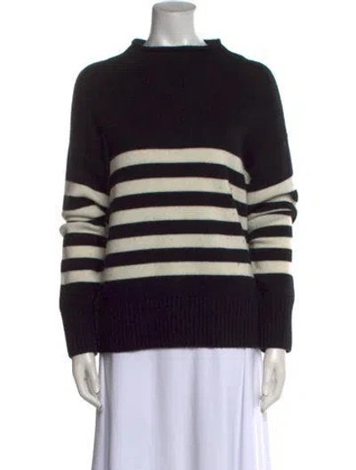 Pre-owned Kule Wool Striped Sweater In Black