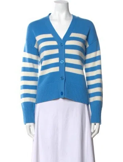 Pre-owned Kule Wool Striped Sweater In Blue