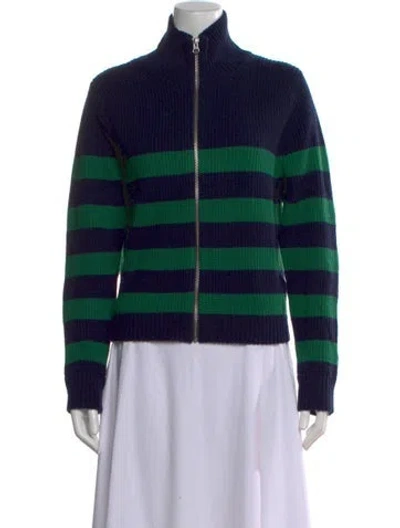 Pre-owned Kule Wool Striped Sweater In Blue