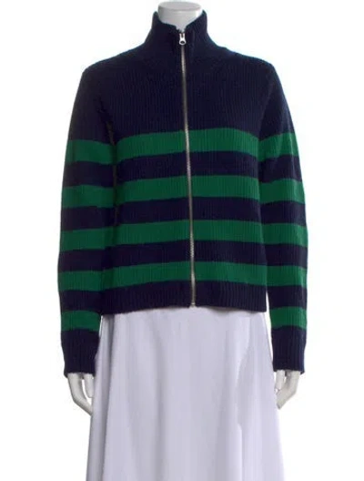 Pre-owned Kule Wool Striped Sweater In Blue