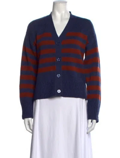 Pre-owned Kule Wool Striped Sweater In Blue
