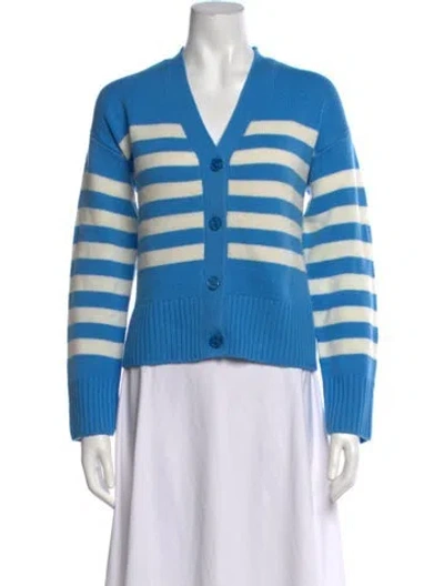 Pre-owned Kule Wool Striped Sweater In Blue
