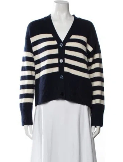 Pre-owned Kule Wool Striped Sweater In Blue