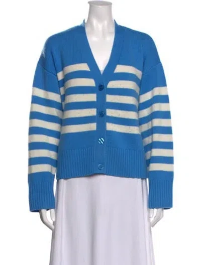 Pre-owned Kule Wool Striped Sweater In Blue
