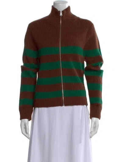 Pre-owned Kule Wool Striped Sweater In Brown