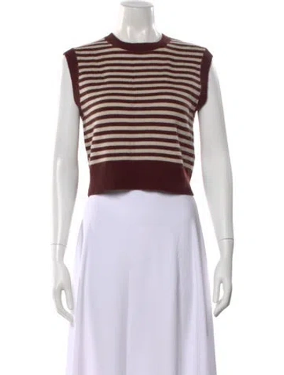 Pre-owned Kule Wool Striped Sweater In Brown