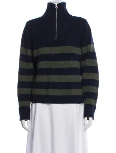 Pre-owned Kule Wool Striped Sweater In Brown