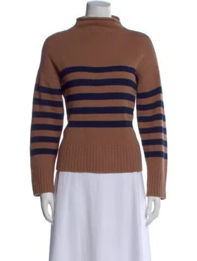Pre-owned Kule Wool Striped Sweater In Brown