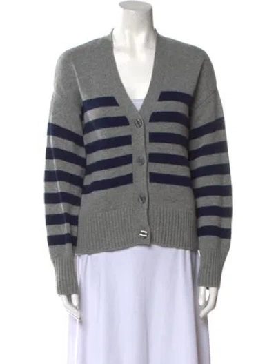 Pre-owned Kule Wool Striped Sweater In Gray