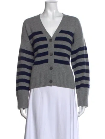 Pre-owned Kule Wool Striped Sweater In Gray