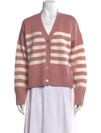 Pre-owned Kule Wool Striped Sweater In Pink