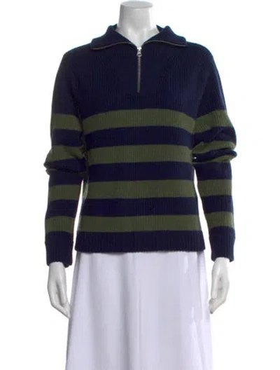 Pre-owned Kule Wool Striped Sweater W/ Tags In Blue