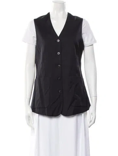 Pre-owned Kule Wool Vest In Blue