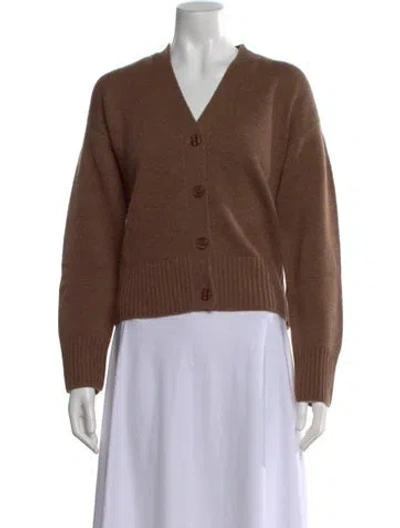 Pre-owned Kule Wool V-neck Sweater In Brown