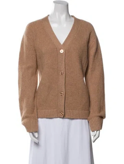 Pre-owned Kule Wool V-neck Sweater In Neutral