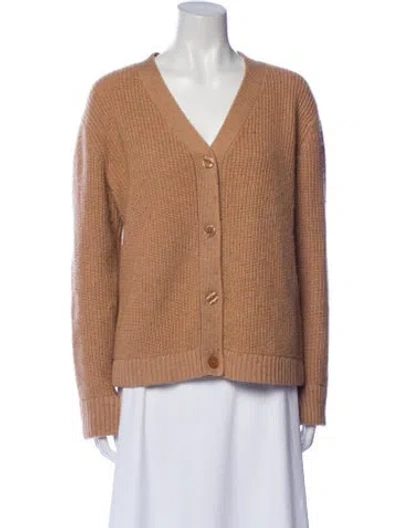 Pre-owned Kule Wool V-neck Sweater In Neutral