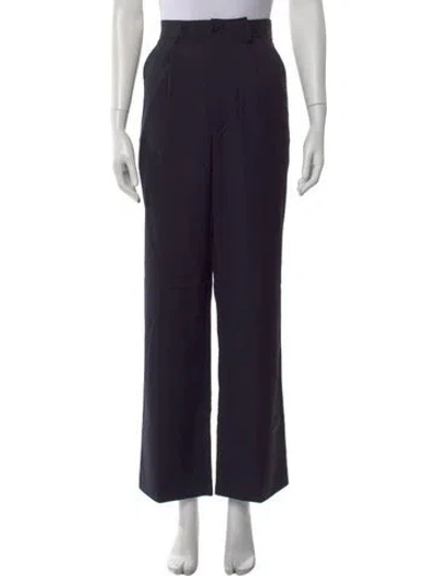 Pre-owned Kule Wool Wide Leg Pants In Blue