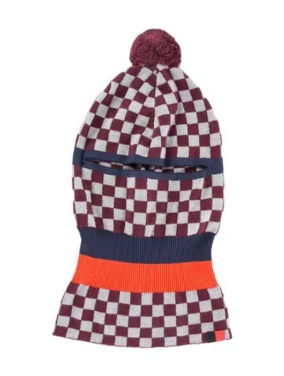 Pre-owned Kule Woven Pattern Balaclava In Gray