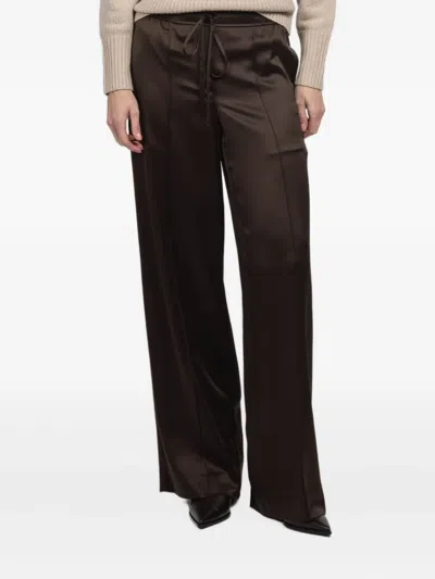 Kulson Lauren Drawstring Trousers In Brown