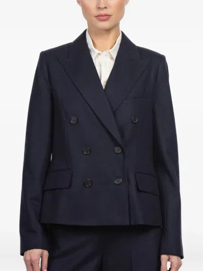 Kulson Mercer Double-breasted Jacket In Blue