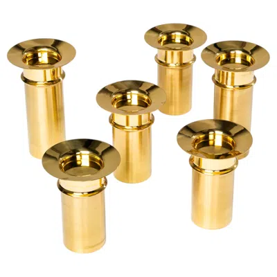 Pre-owned Kultakeskus Oy Set Of 6 Tapio Wirkkala Tw 486 Brass Candle Holders, , Finland In Sand