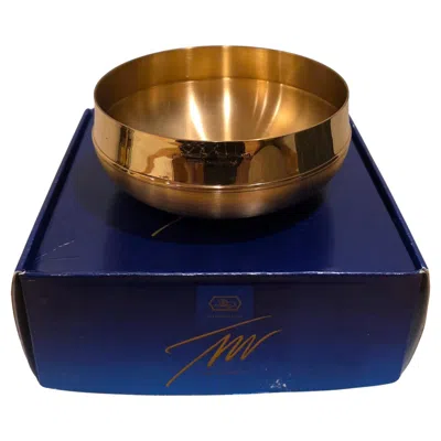 Pre-owned Kultakeskus Oy Tapio Wirkkala Bronze Bowl,  1990s In Gold