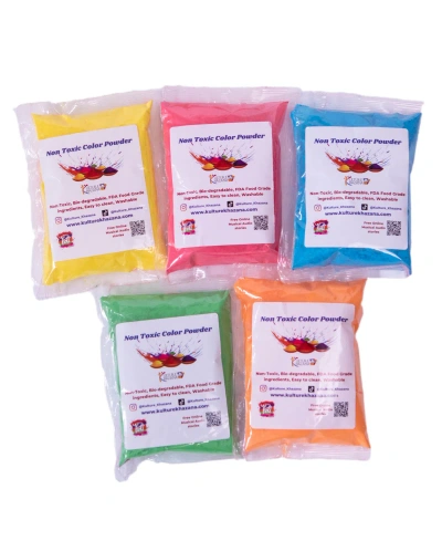 Kulture Khazana Kids' All Natural Color Powder 100 Gm, Pack Of 5 In Mutli