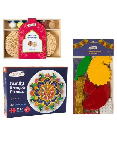Kulture Khazana Kids' Diwali Celebration Kit, Rangoli Puzzle, Craft Kit, Audio Story In Mutli