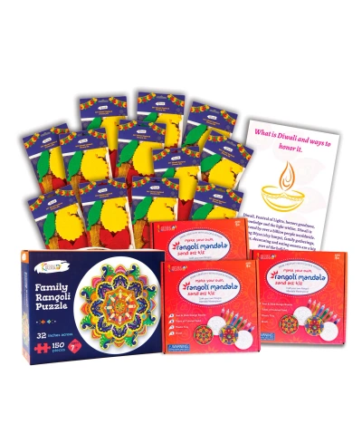 Kulture Khazana Kids' Diwali Classroom Party Kit, Puzzle, Crafts, Audio Story In Mutli