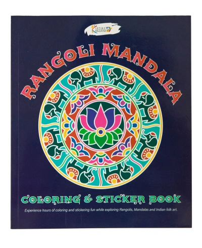 Kulture Khazana Kids' Rangoli Mandala Coloring And Sticker Book In Mutli