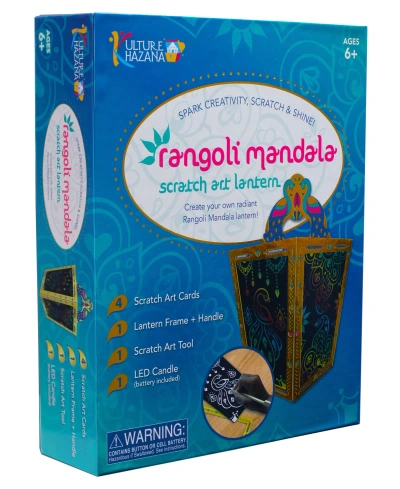 Kulture Khazana Kids' Rangoli Mandala Scratch Art Lantern Kit In Mutli