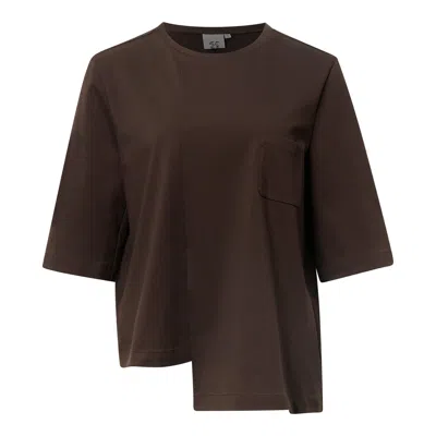 Kumann Yhj Brown Ponte Layered T-shirt
