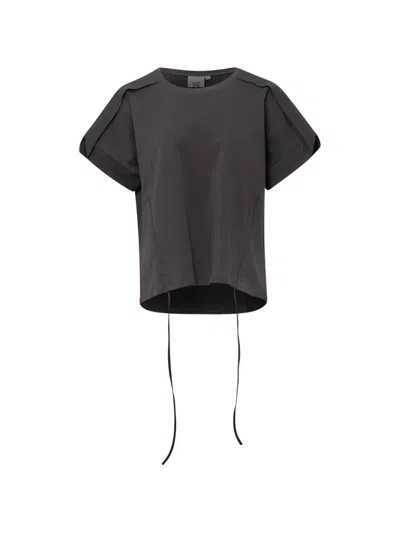 Kumann Yhj Drawstring Detail T-shirt In Black