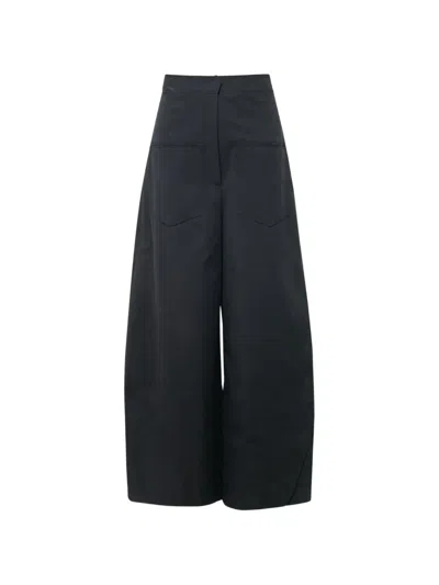 Kumann Yhj High-rise Wide-leg Pants In Black