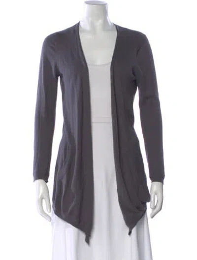 Pre-owned Kuna Open Front Sweater In Gray