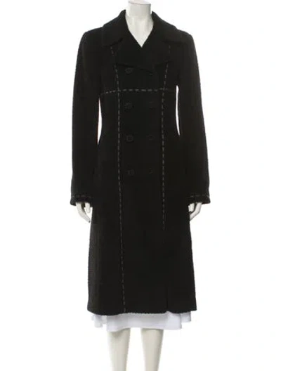 Pre-owned Kuna Wool Faux Fur Coat In Black