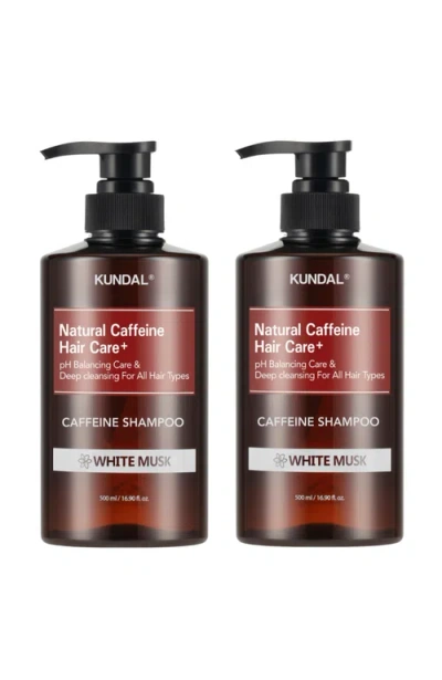 Kundal Caffeine Scalp Care Shampoo White Musk 2 Pack