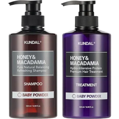 Kundal Honey & Macadamia Shampoo & Conditioner Set Baby Powder