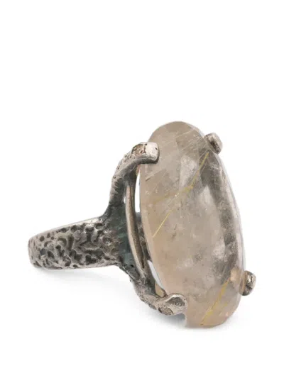 Kundo Amos Quartz Ring In Silver