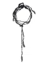 Kundo Bead-embellished Silk Necklace In Black