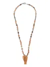 Kundo Carved Crystal Angel Necklace In Multi