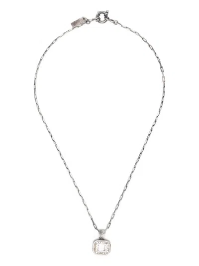 Kundo K- 121 Glint Diamond Pendant Necklace In Silver