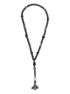 Kundo K- 167 Beaded Hammer Necklace In Black