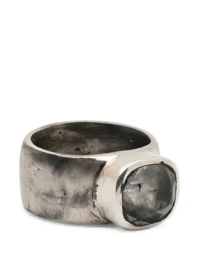 Kundo Mlko Quartz Ring In Silver