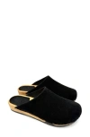 Kunsten Ella Suede Clogs In Black