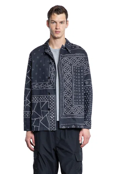 Kuon Man Black&white Jackets In Multi