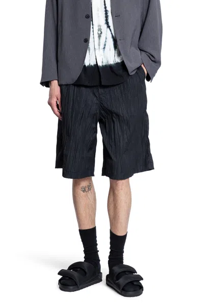 Kuon Man Black Shorts & Skirts In Blue